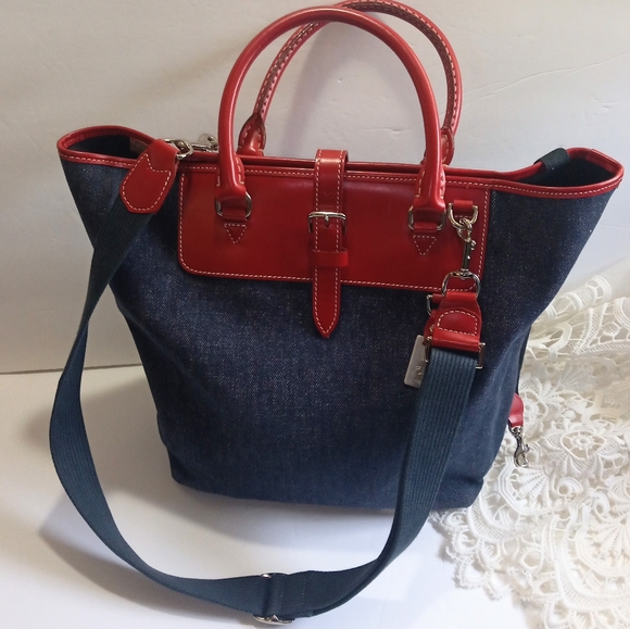 Dooney & Bourke Bags | Dooney And Bourke Denim And Leather Purse | Poshmark